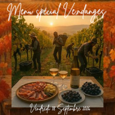 Le 18/09/2026, Repas dégustation à Haguenau – Menu Spécial Vendanges : le raisin à l’honneur